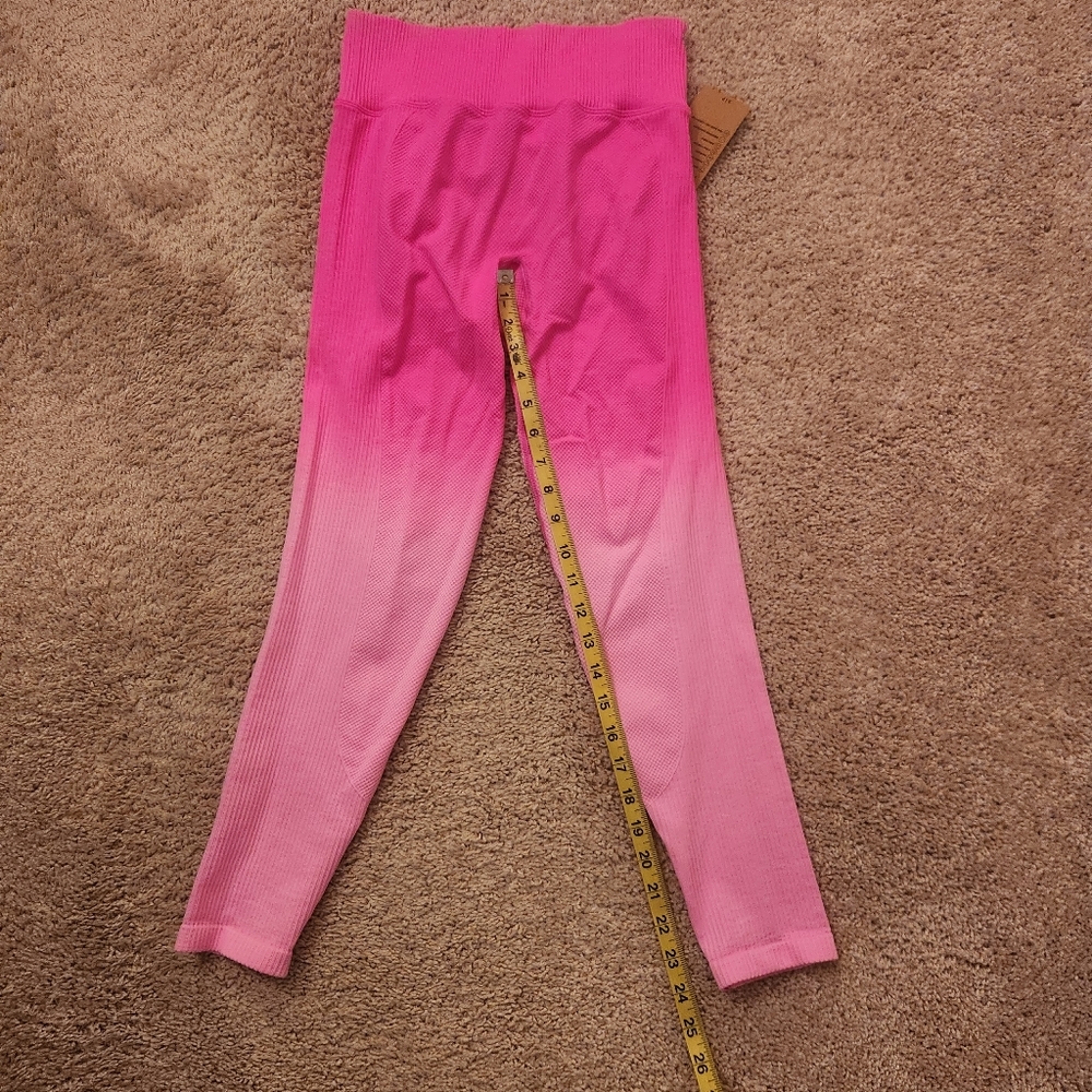 Pink Victoria's Secret Seamless High Waist Workout Tight Size Pants Small Bra XL - Picture 7 of 10